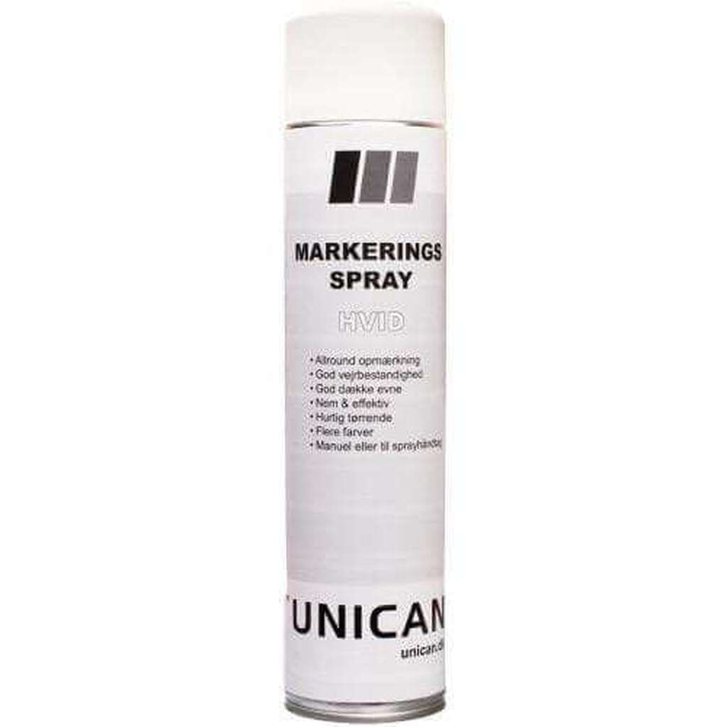 Markeringsspray - Hvid, 600ml.