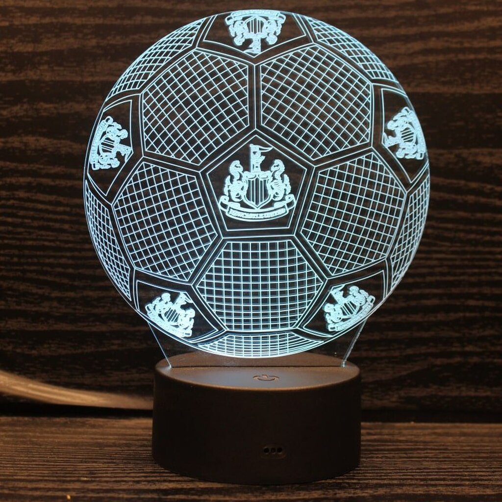 Newcastle United 3D Fodbold lampe -  Lyser i 7 farver