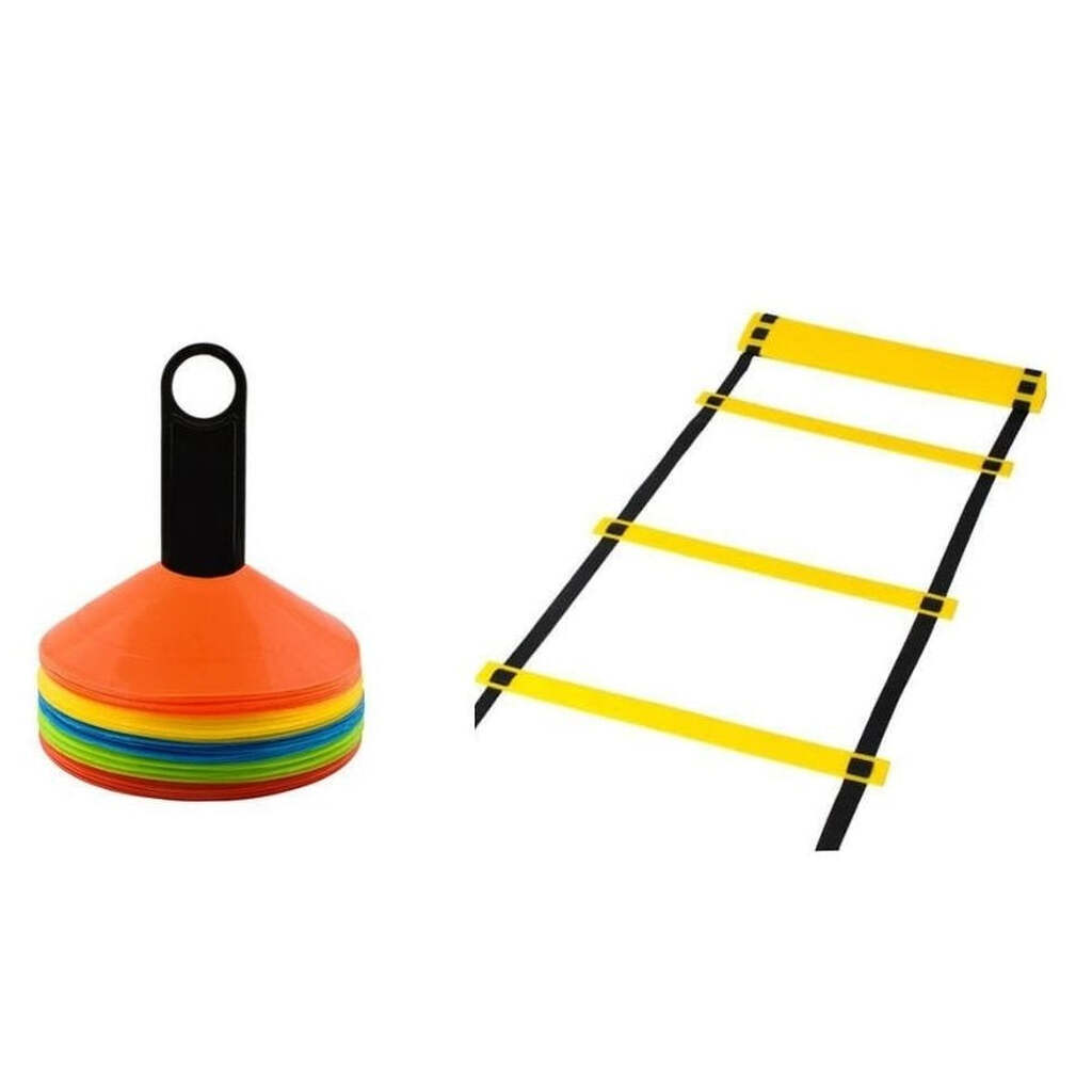 50 markeringskegler og 1 agility stige (3 meter)