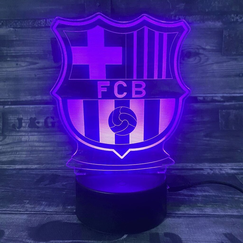 FC Barcelona 3D Fodbold lampe -  Lyser i 7 farver