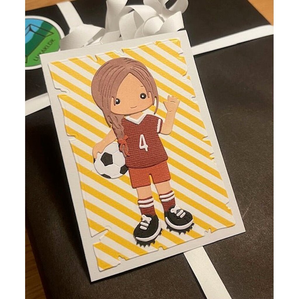 Anledningskort, fodboldpige - 1 stk.