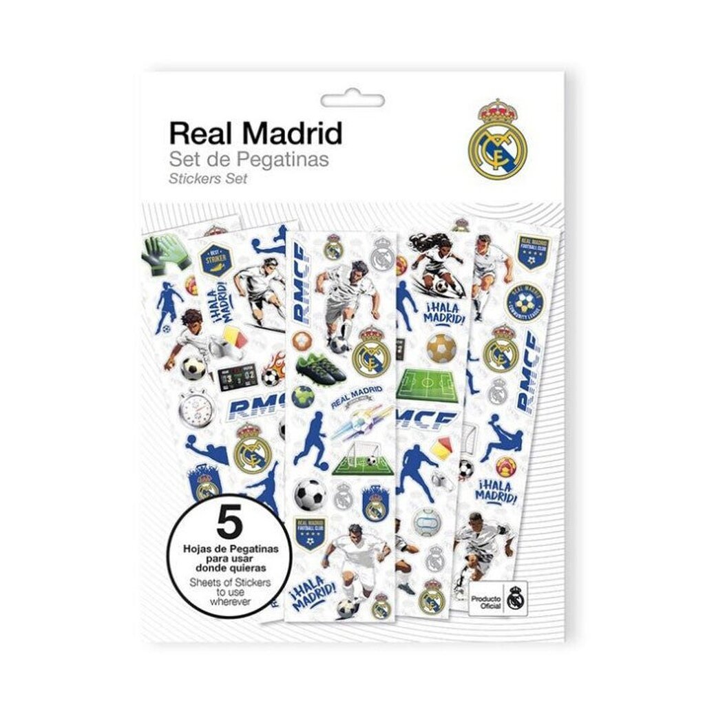 Real Madrid Klistermærker - 5 ark (99 stk.)