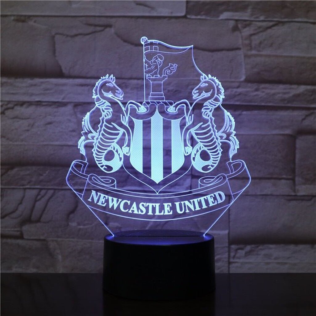 Newcastle United 3D Fodbold lampe -  Lyser i 7 farver