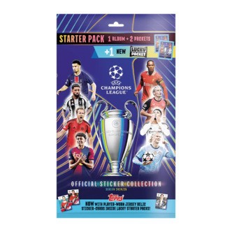 Topps Champions League Stickers - Starter Pack (samlehæfte + klistermærker)