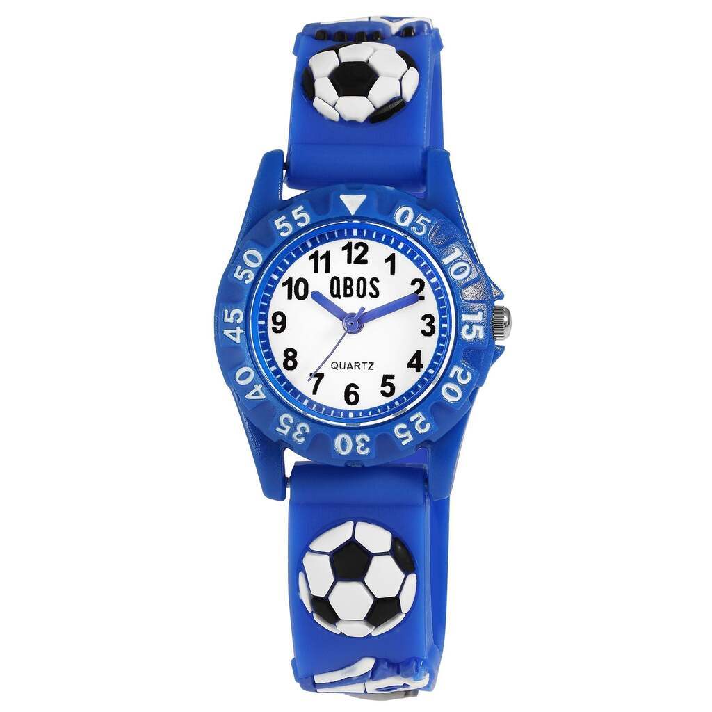 Børneur med fodboldmotiv  Blå