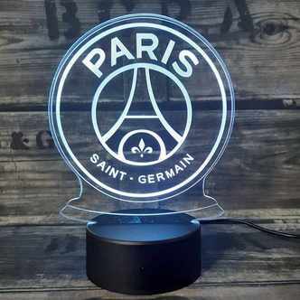 Paris Saint-Germain - PSG 3D Fodbold lampe -  Lyser i 7 farver