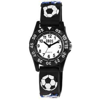 Børneur med fodboldmotiv  Sort