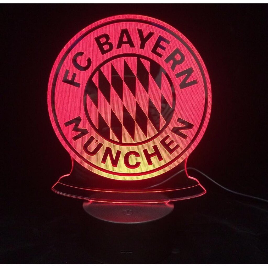 FC Bayern München 3D Fodbold lampe -  Lyser i 7 farver