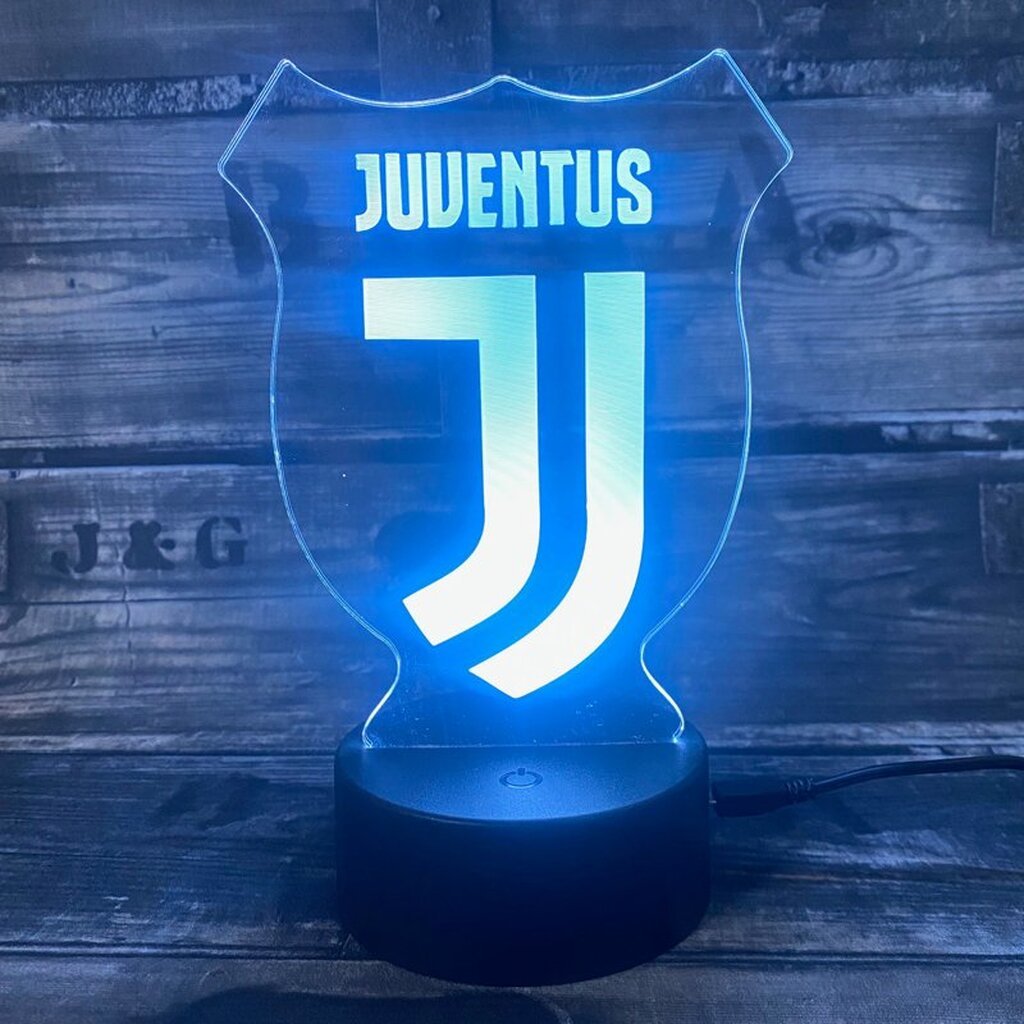 Juventus 3D Fodbold lampe -  Lyser i 7 farver