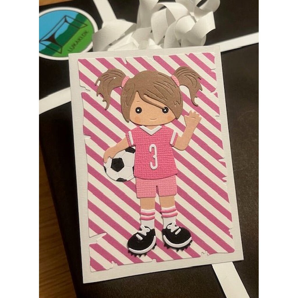 Anledningskort, fodboldpige - 1 stk.