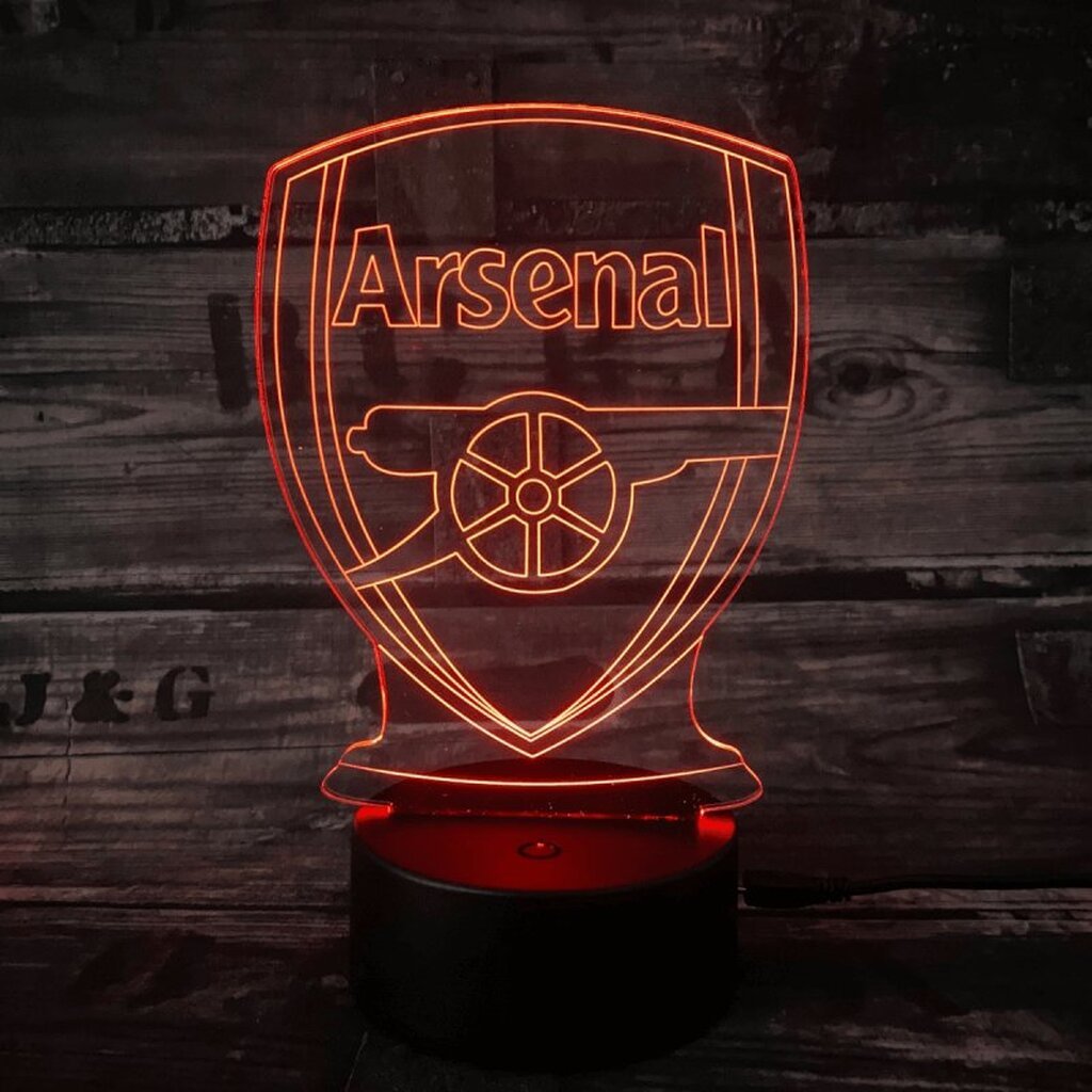 Arsenal 3D Fodbold lampe -  Lyser i 7 farver