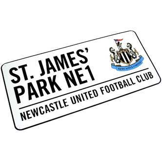 Newcastle United skilt i metal (40x18 cm)