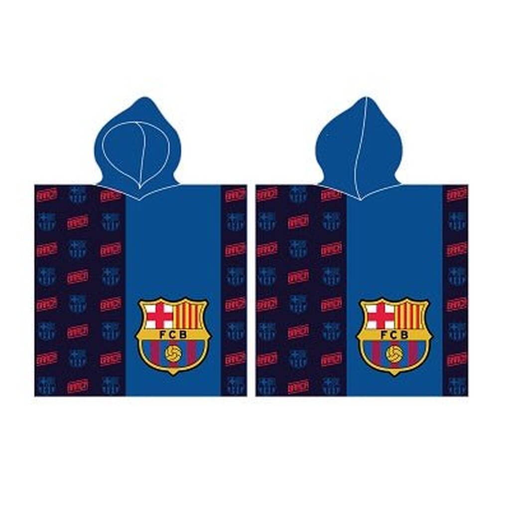 FC Barcelona Badehåndklæde / Poncho med hætte - 60x120 cm.