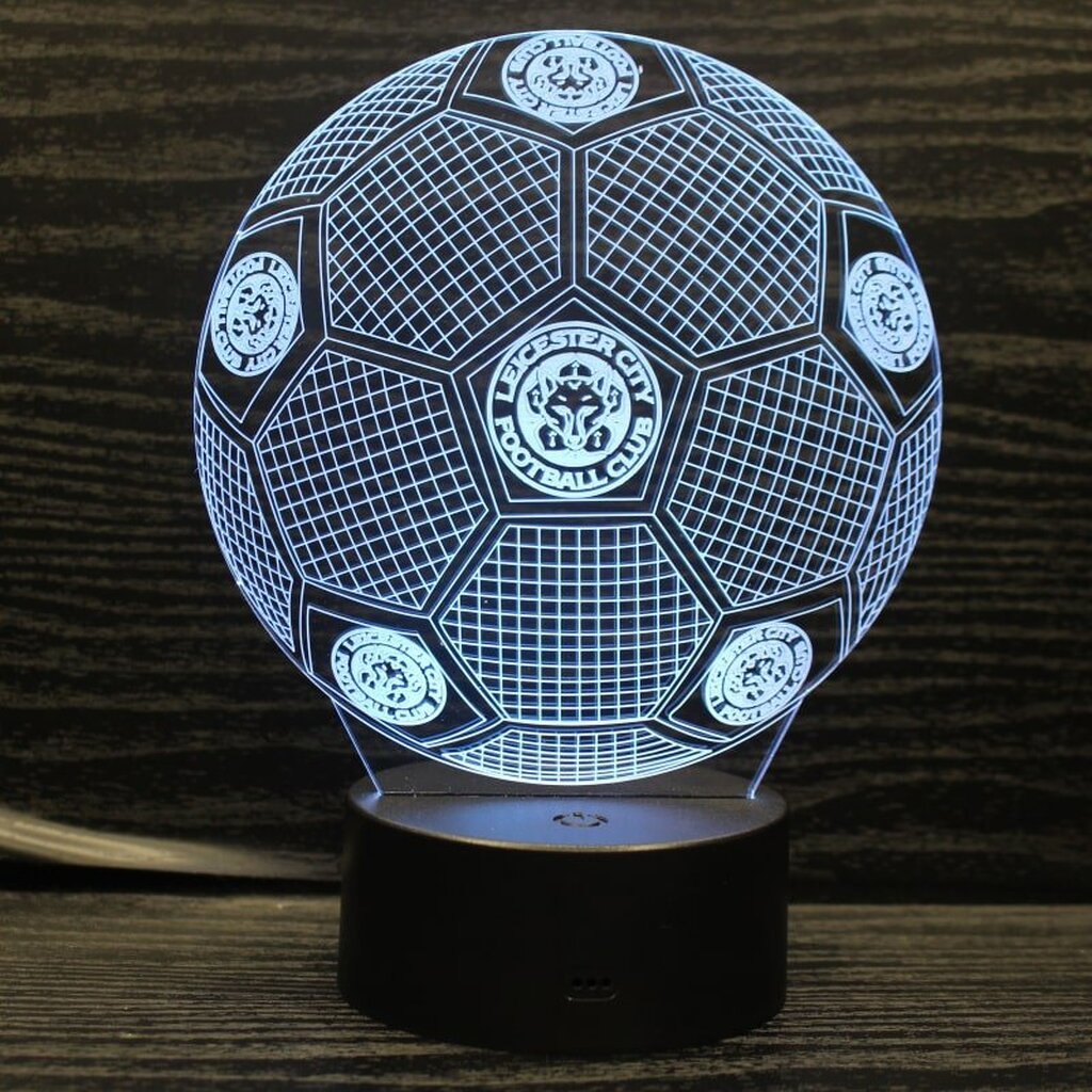 Leicester 3D Fodbold lampe -  Lyser i 7 farver