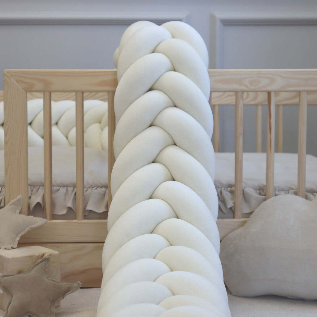 Sengerand, 5-tråde fletning Vanilje