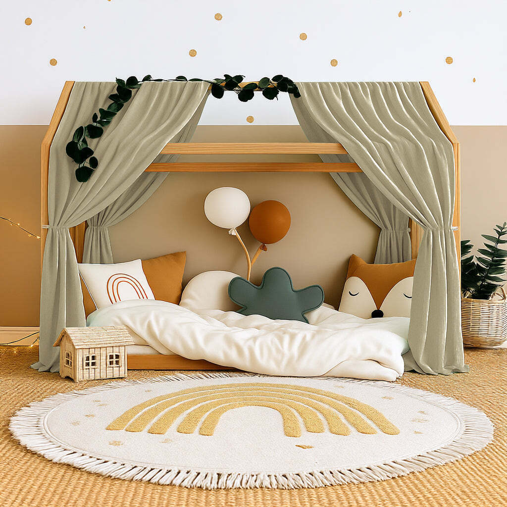 Sengehimmel / Forhæng Muslin. 2-pak.