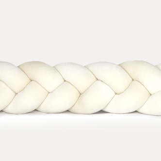 Sengerand, 3-strenget fletning- Vanilje