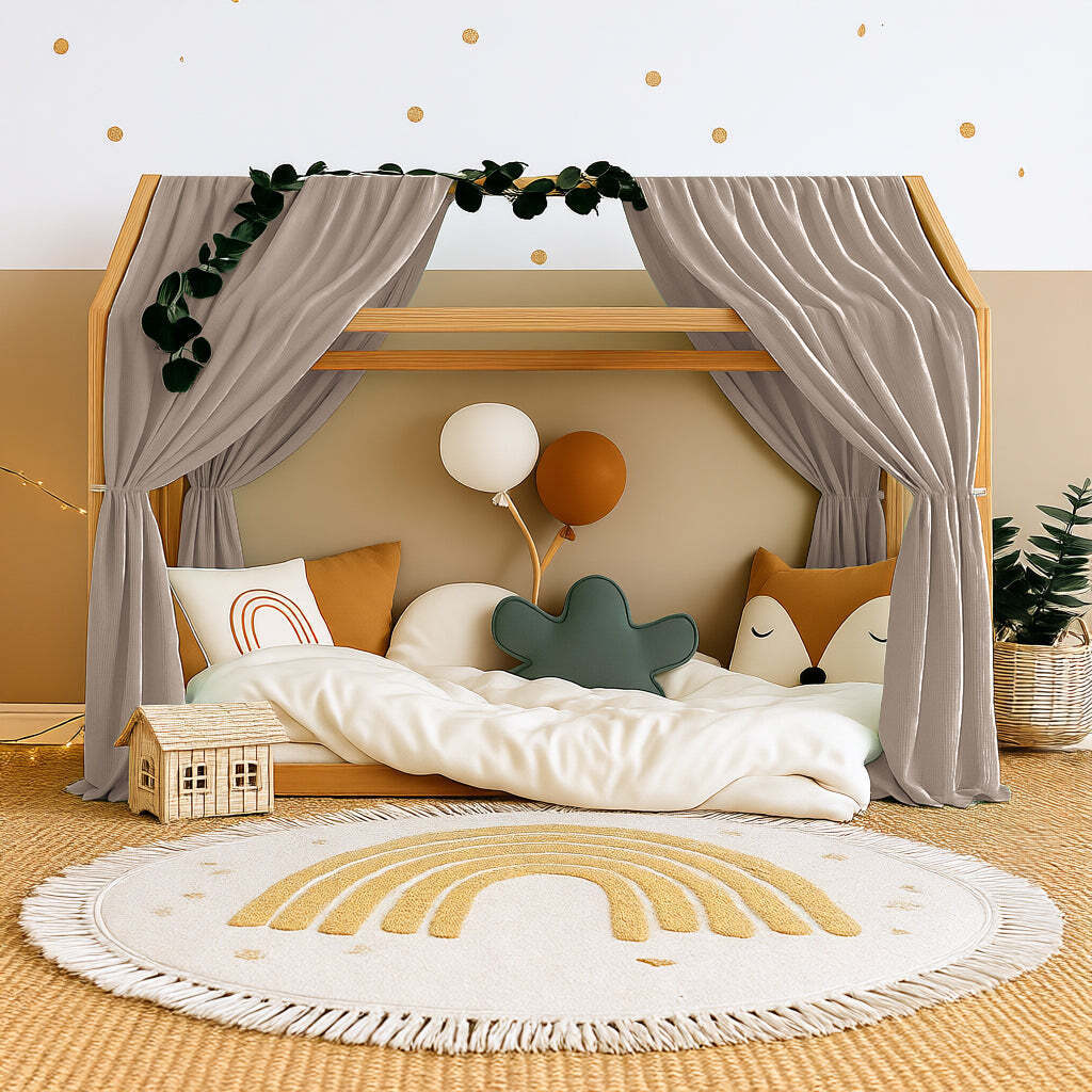 Sengehimmel / Forhæng Muslin. 2-pak.