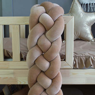 Sengerand, 4-tråde fletning Latte