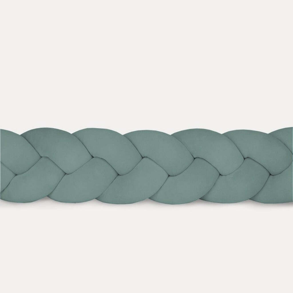 Sengerand, 3-strenget fletning- Smaragd